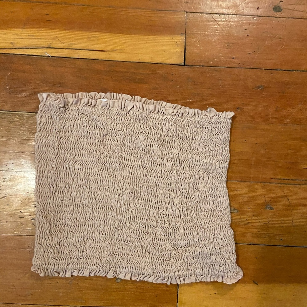 Beige with some light pink tube top